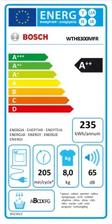 WTH8300MFR Sèche-linge Pompe Chaleur 8kg Rapide BOSCH - 3