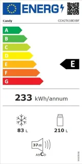 CANDY – CCH2T618EXBF – Réfrigérateur combiné – 293L - 2