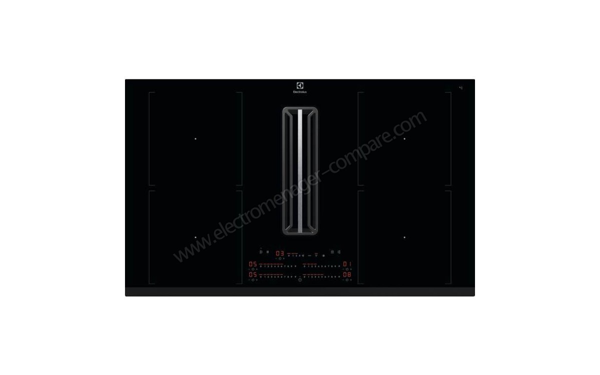 Table de cuisson induction Electrolux 4 foyers hotte intégrée KCC84450
