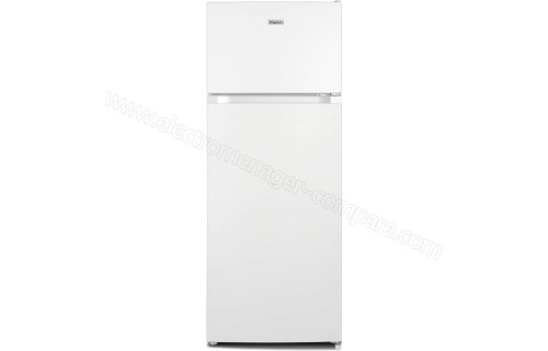 Réfrigérateur Double porte 211L net. Classe E. Congélateur. 3 clay verre, Blanc RDP216BE