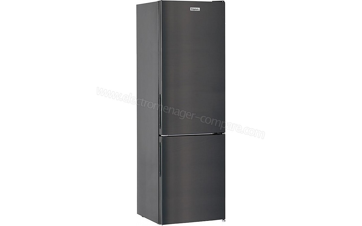 Réfrigérateur Combiné 262L net. Classe E. Congélateur, Low-Frost, 3 clay verre, corps noir & porte dark inoxRC262XE
