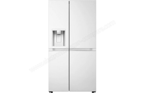 Réfrigérateur américain connecté LG blanc NO frost 638 litres (417/221) eau / glace / glace pilée GSLC40SWPE