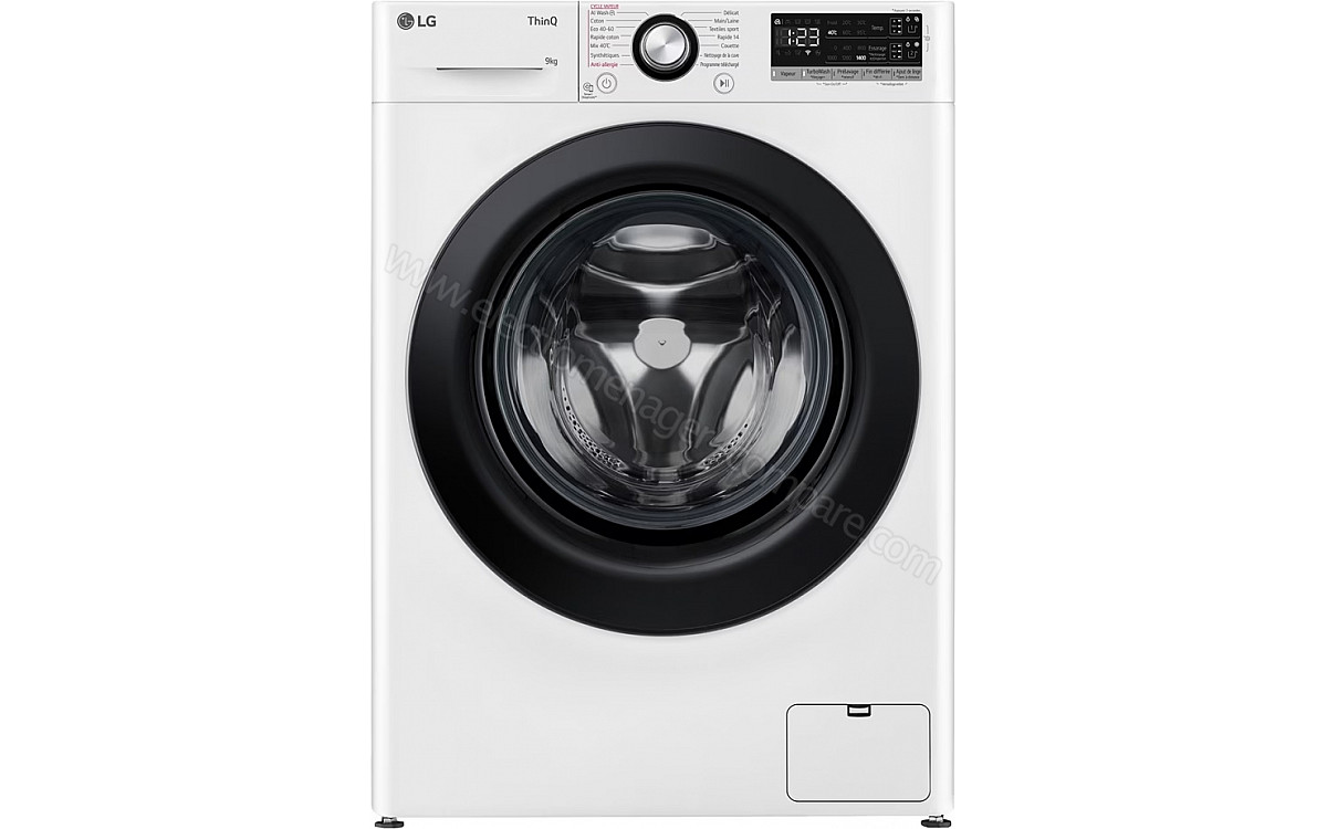 LAVE LINGE FRONTAL POSE LIBRE 9Kg LG 1400TR/MIN Classe énergie : A Fonction VAPEUR DIRECT DRIVE F94R35WHSA