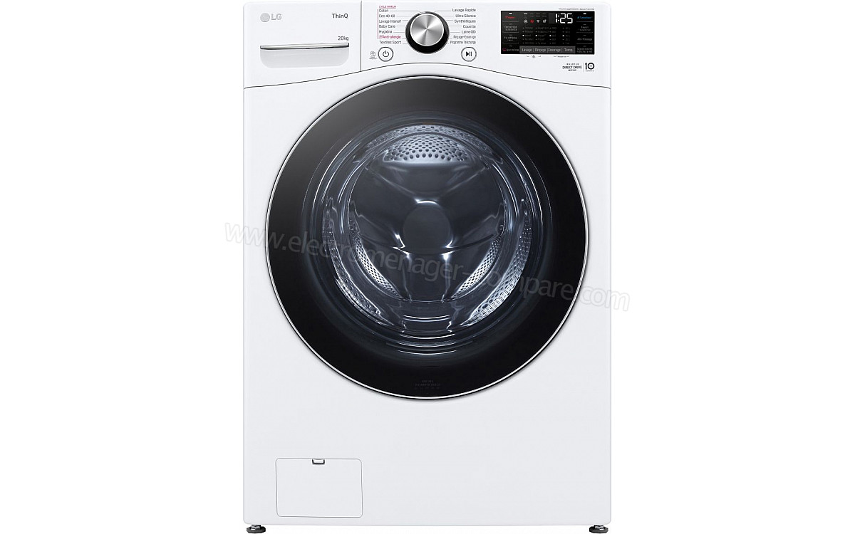 LAVE LINGE POSE LIBRE 20 kg 1000 tr/min LG 6 Motion Direct Drive • AI DD • Steam • TurboWash • Vapeur • LG ThinQ 74dB F20P12WST