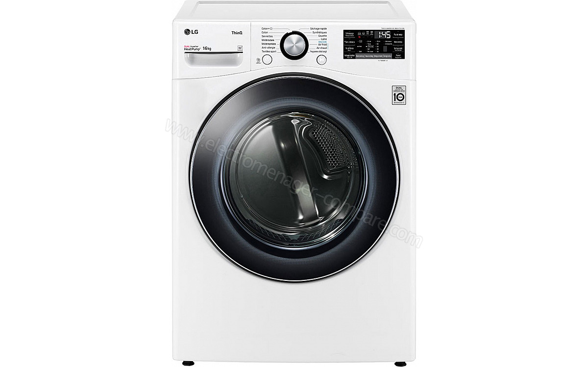 SECHE LINGE POSE LIBRE 18 KG LG AI DirectDrive • Dual Dry • Smart Diagnosis • LG ThinQ RH8P12WH