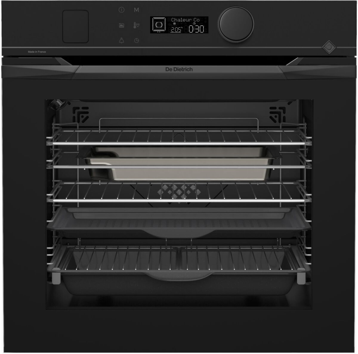 Four encastrable pyrolyse 73L De Dietrich chaleur tournante vapeur combiné soft Close DOR4546B