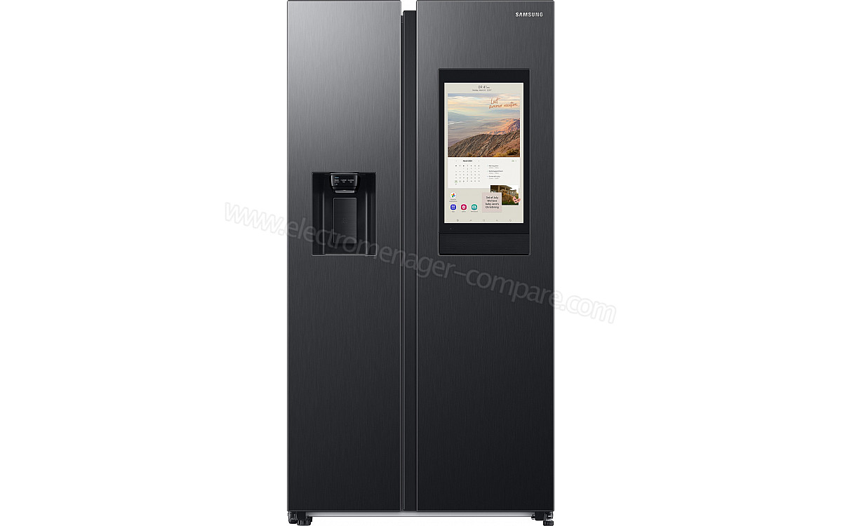 Réfrigérateur américain pose libre 614 L (389/225) Samsung Family HUB NO frost Distri eau/glace 36 dB RS6HDG883EB1