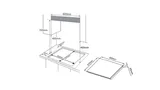 Table gaz Amica verre noir AG3631N - 3