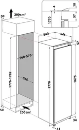 REFRIGERATEUR WHIRPOOL INT.285L H.177cm - 3