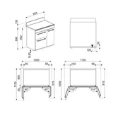Centre de cuisson 90 cm SMEG - TR93IBL2 - 4
