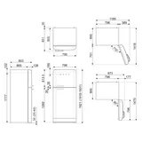 Réfrigérateur 2 portes SMEG - FAB50RPG5 - 2